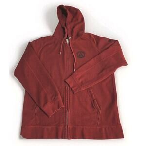 American Eagle 1977 Women's Large Hoodie Jacket Rust Colored 100% Cotton Pockets